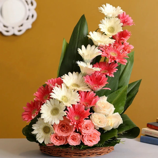 Mix Flowers Basket