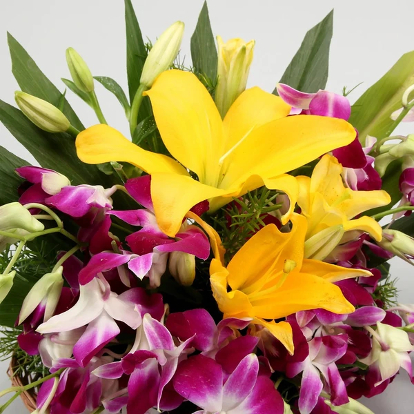 Lilys & Orchids Basket