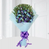 5 Blue Orchids Bouquet