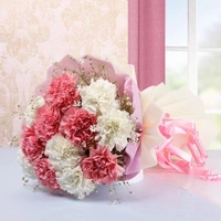 10 Mix Carnations Bouquet