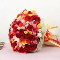 100 Mix Roses Bouquet
