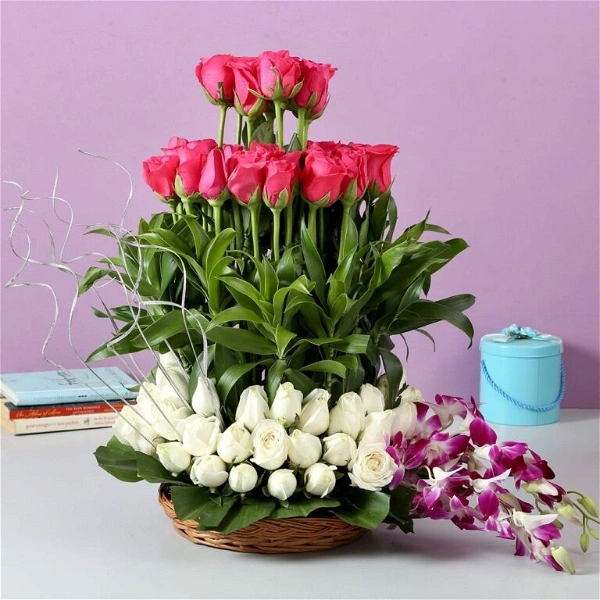 Mix Flowers Basket