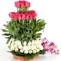 Mix Flowers Basket
