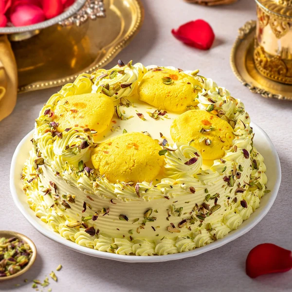 Butterscotch Cake With Rasmalai - 1 KG