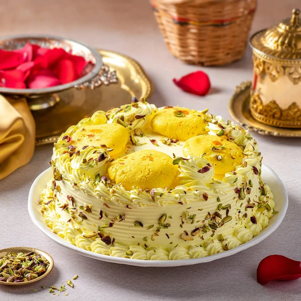 Butterscotch Cake With Rasmalai - 1 KG