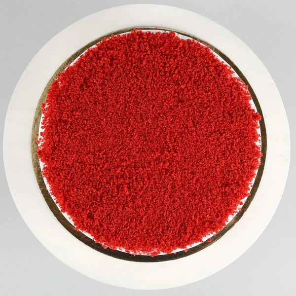 Red Velvet Fresh Flowers Cream Cake - 1 KG