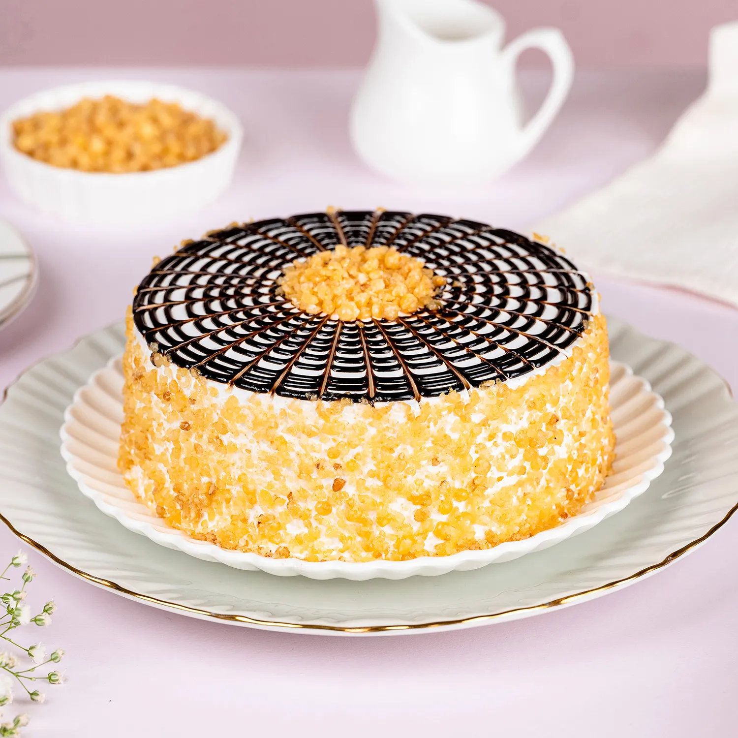 Order Online Crunchy Delight Butterscotch Photo Cake | Blissmygift