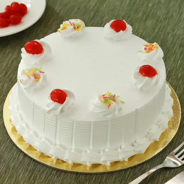 Fresh Flowers Vanilla Cake - 1 KG