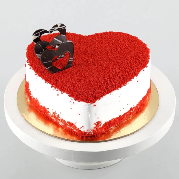 Red Velvet Heart Cake - 1.5 KG