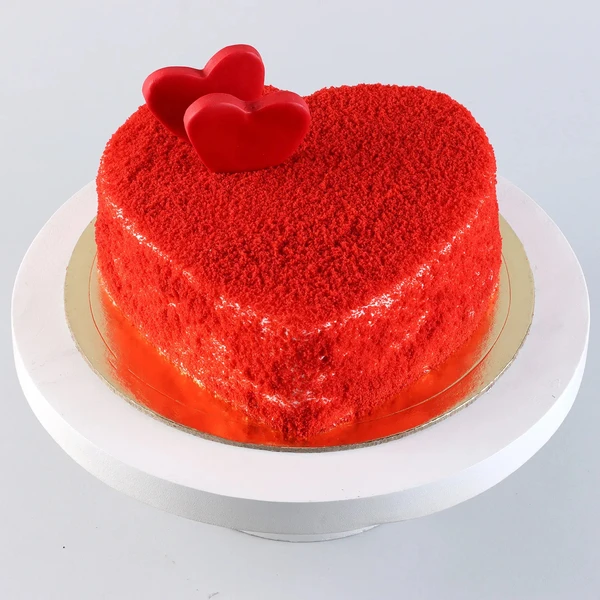 Sweet Red Heart Velvet Cake - 1 KG