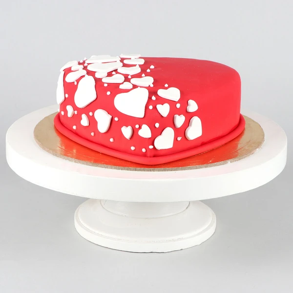 Special Hearts Truffle Fondant Cake - 500 Gram