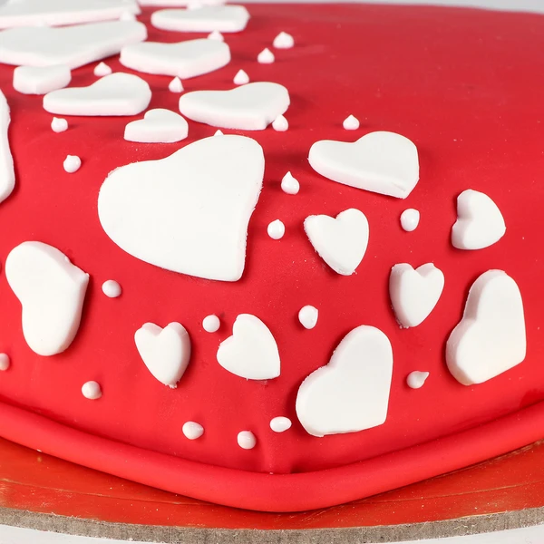 Special Hearts Truffle Fondant Cake - 500 Gram