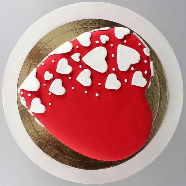 Special Hearts Truffle Fondant Cake - 500 Gram