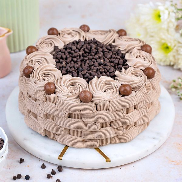 Basketweave Design Chocolate Cake - 500 Gram