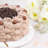Basketweave Design Chocolate Cake - 500 Gram