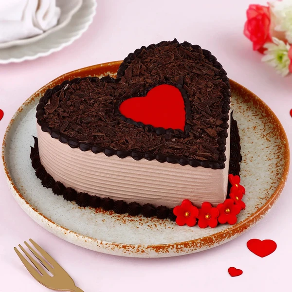 Choco Heart Valentine's Cake - 500 Gram