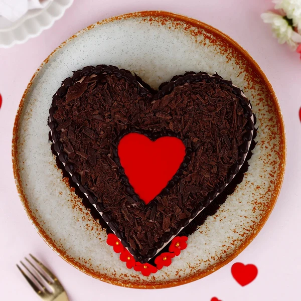 Choco Heart Valentine's Cake - 500 Gram