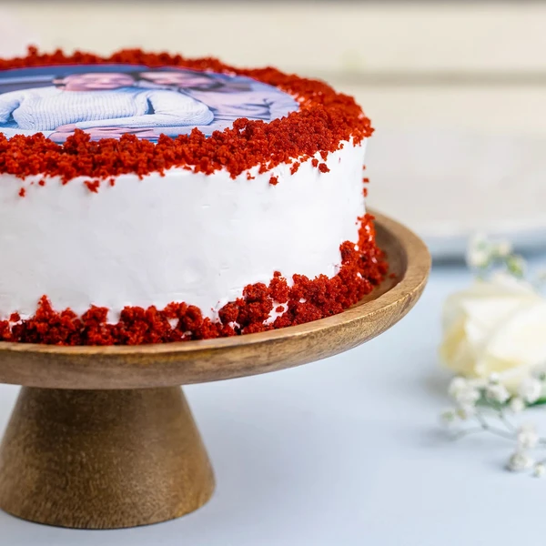 Red Velvet Photo Cake - 500 Gram