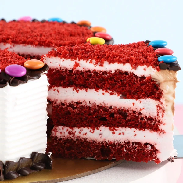 Red Velvet Gems Cake - 500 Gram