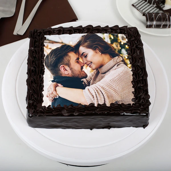 Rich Chocolate Photo Cake - 500 Gram