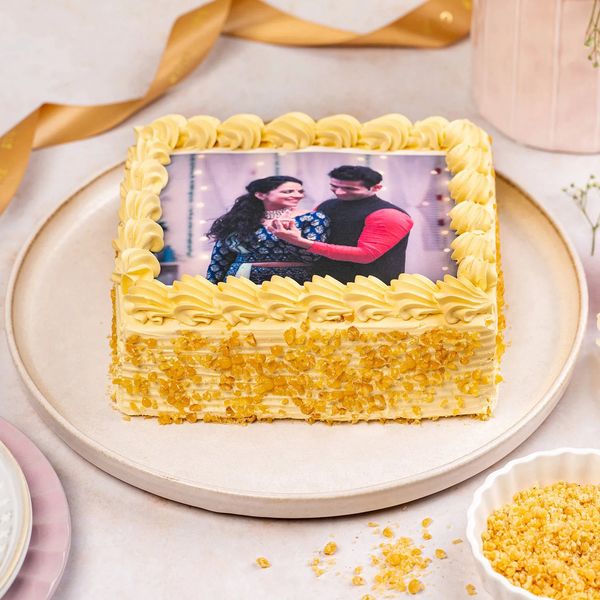 Crunchy Butterscotch Photo Cake - 2 KG