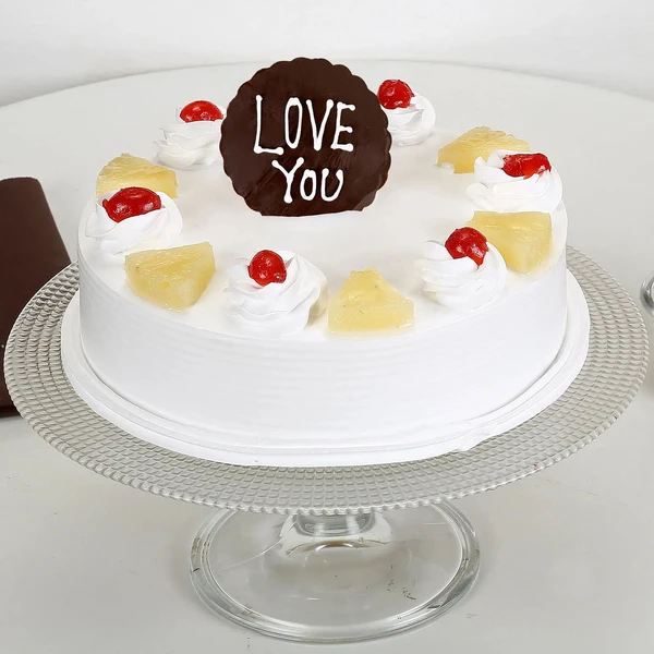 Love You Valentine Pineapple Cake - 500 Gram