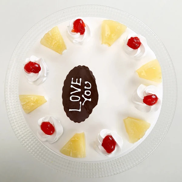 Love You Valentine Pineapple Cake - 1 KG