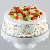 Fresh Flowers Fruit Vanilla Cake - 1 KG