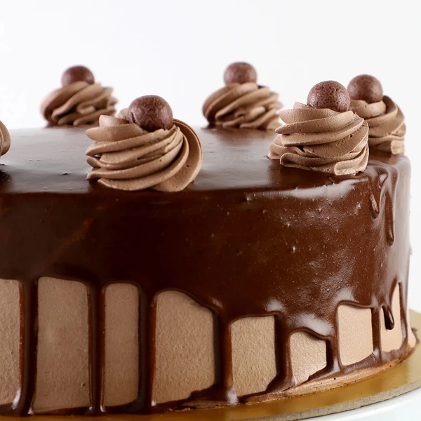 Glazed Chocolate Cream Cake - 500 Gram