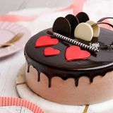 Red Hearts Chocolate Cake - 1 KG