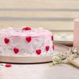Pink Hearts Chocolate Cream Cake - 2 KG