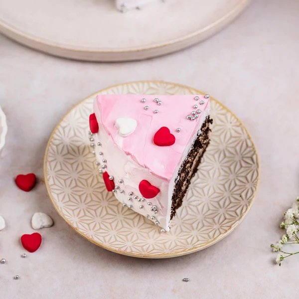 Pink Hearts Chocolate Cream Cake - 2 KG