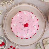Pink Hearts Chocolate Cream Cake - 500 Gram