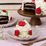 White & Red Roses Designer Chocolate Cake - 2 KG