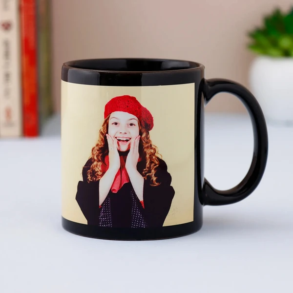 Black Photo Mug Personalized