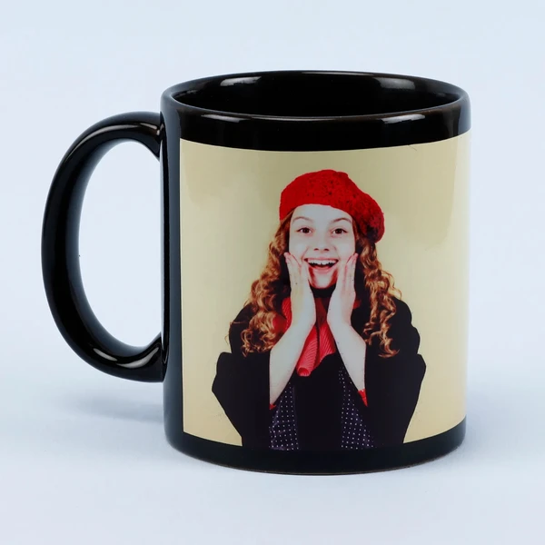 Black Photo Mug Personalized