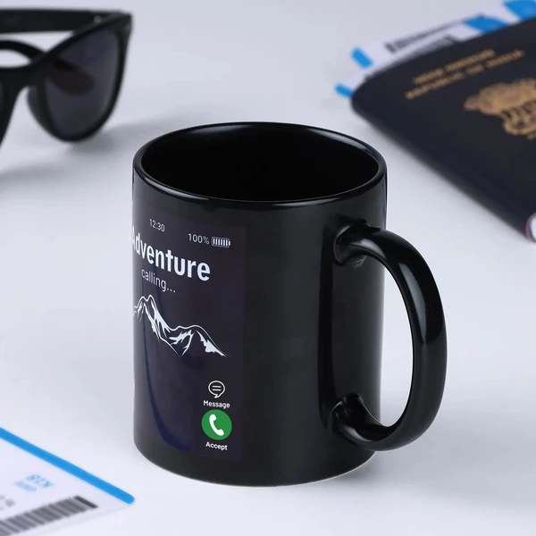 Adventure Calling Balck Mug