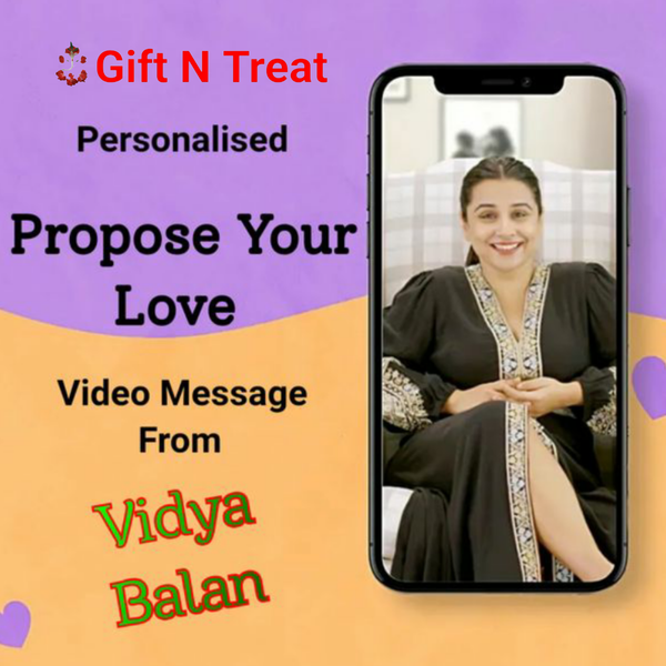 Personalised Propose Your Love Video Message From Vidya Balan