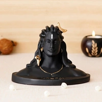 Black Polyresin Handcrafted Adiyogi Lord Shiva Statue