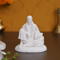 White Polyresin Sai Baba Statue