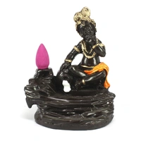 Lord Krishna Idol Smoke Backflow Cone Incense Holder