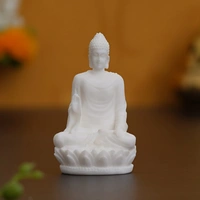 White Polyresin Meditating Lord Buddha Statue