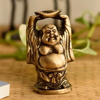 Standing Laughing Buddha Statue Holding A Gold Ingot