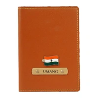 Customized Travel Passport Cover | Tan