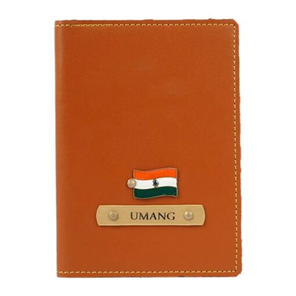 Customized Travel Passport Cover | Tan