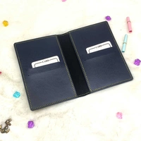 Navy Blue Personalized Travel Passport Cover With Name Tag & Charm
