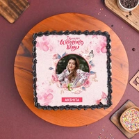 Women's Day Square Photo Cake - 2 Kg