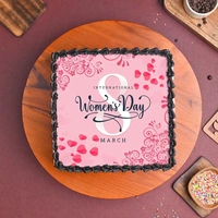 Happy Womens Day Poster Cake - 500 Gm