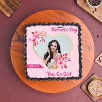 Womens Day Personalised Cake - 500 Gm