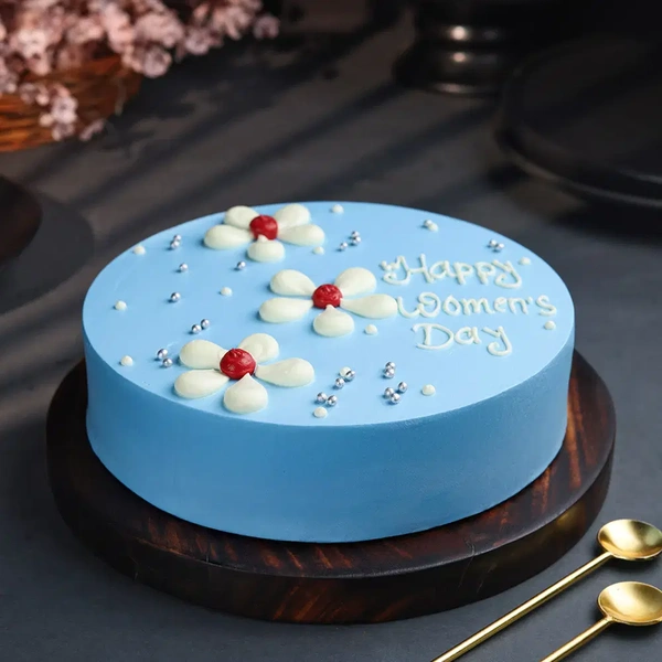 Dainty Blue Cake Infused With Juicy Pineapples - 1.5 Kg